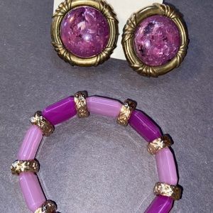 Earrings with matching bracelet